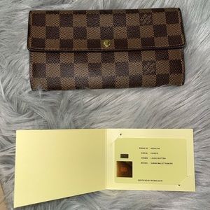 Louis Vuitton Brown Sarah Wallet Damier Ebene